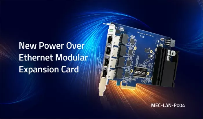 Cervoz_New Power Over  Ethernet Modular  Expansion Card
