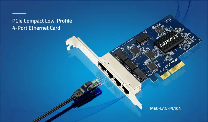 Cervoz_Cervoz Unveils PCIe Low-Profile Ethernet Card to Power Next-Gen Factory Automation