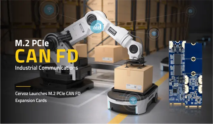 Cervoz_Cervoz Launches M.2 PCIe CAN FD Expansion Cards for Industrial Communications