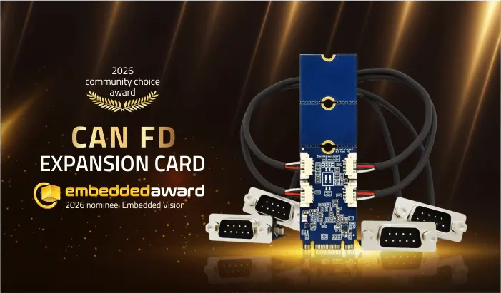 Cervoz_Cervoz CAN FD Expansion Card Earns Embedded Award 2026  Nomination and Community Choice Award