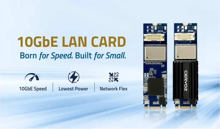 Cervoz_M.2 2280 10GbE Ethernet Card for High-Bandwidth Edge Computing