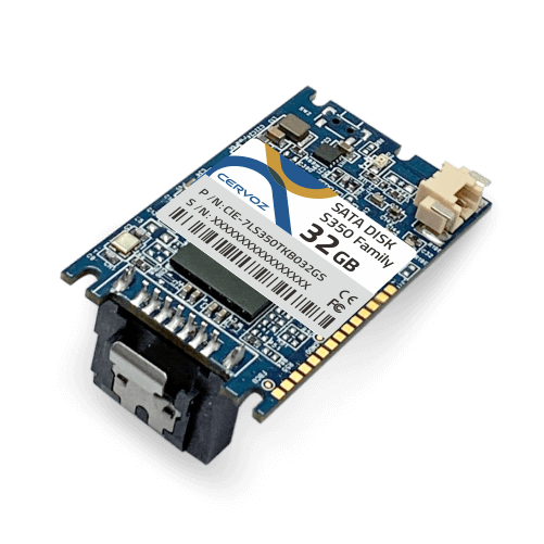 Industrial SATA Disk 7pin Horizontal Left Embedded Module - S350