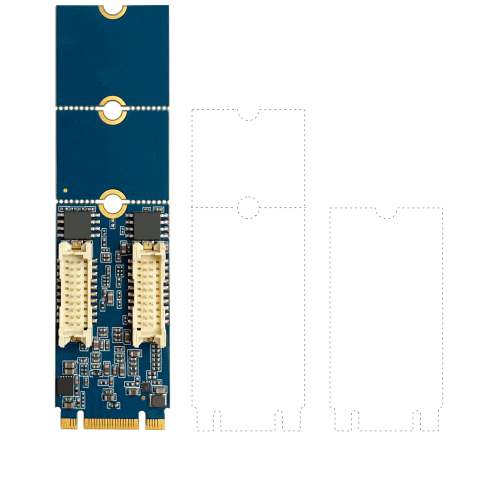 Industrial M.2 2242/2260/2280 PCIe Ethernet Card_MEC-LAN-2002i