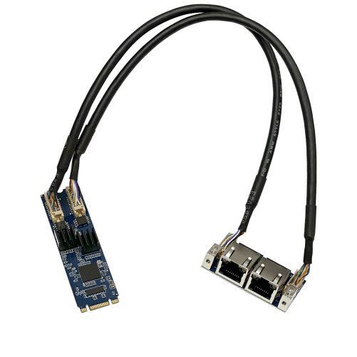 Industrial M.2 2280 PCIe Ethernet Card_MEC-LAN-2602i